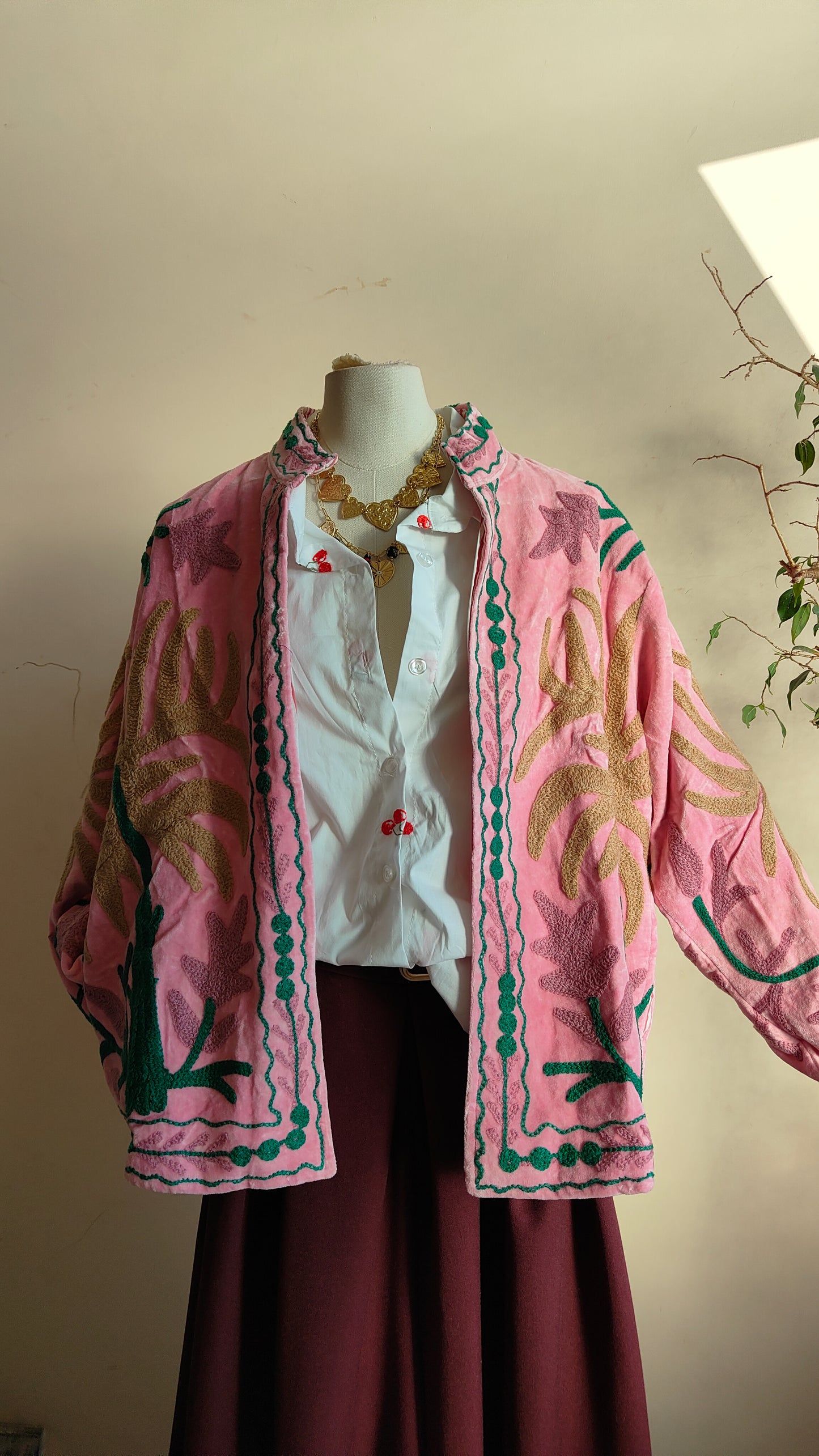 Giacca Boho con Tasche Laterali