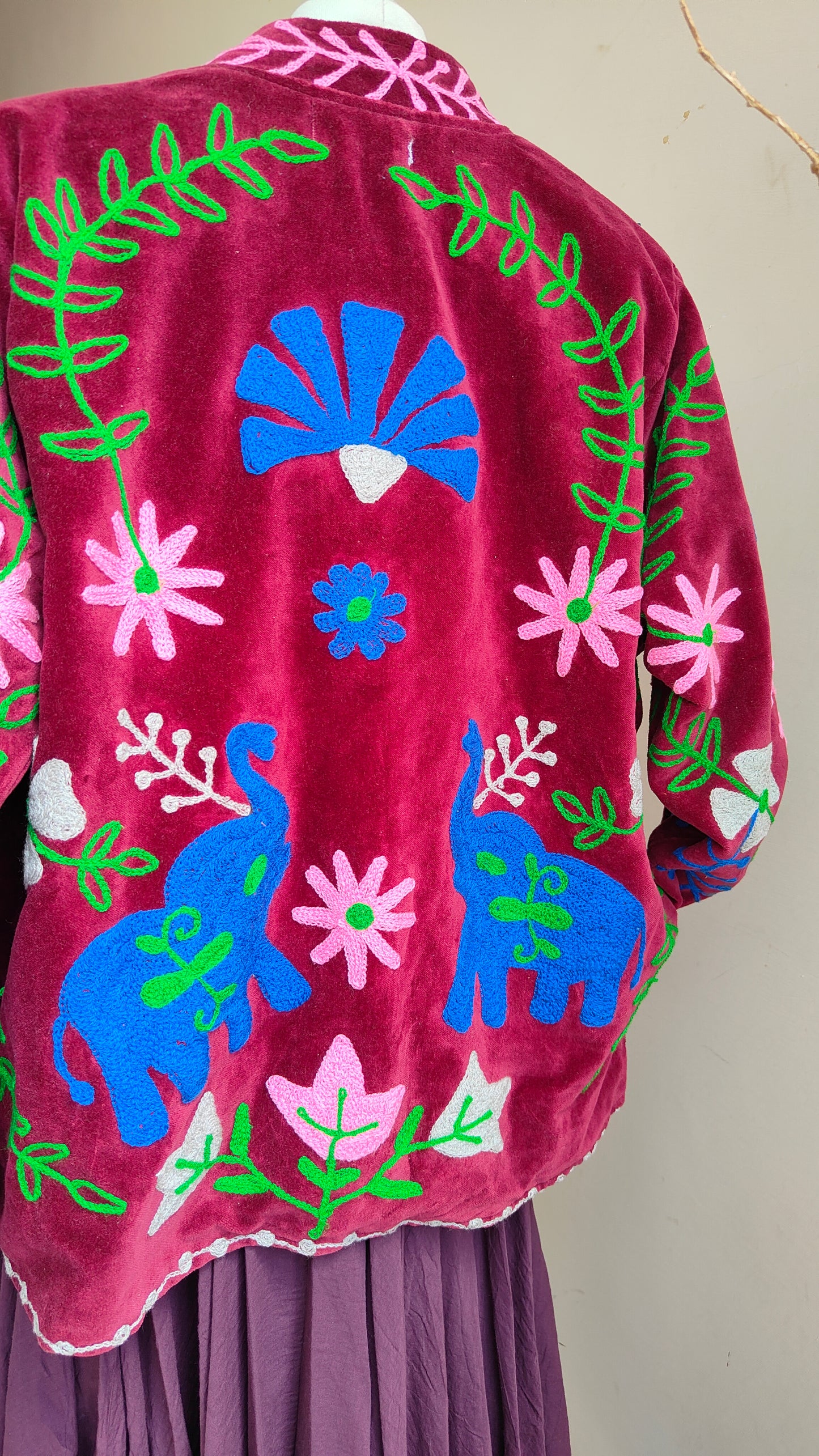 Giacca Boho con Tasche Laterali