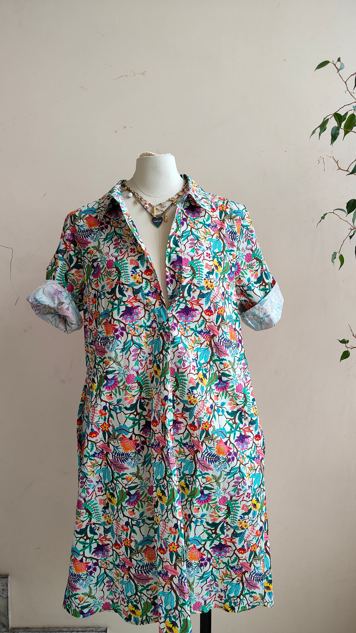 Camicia-abito Botanica