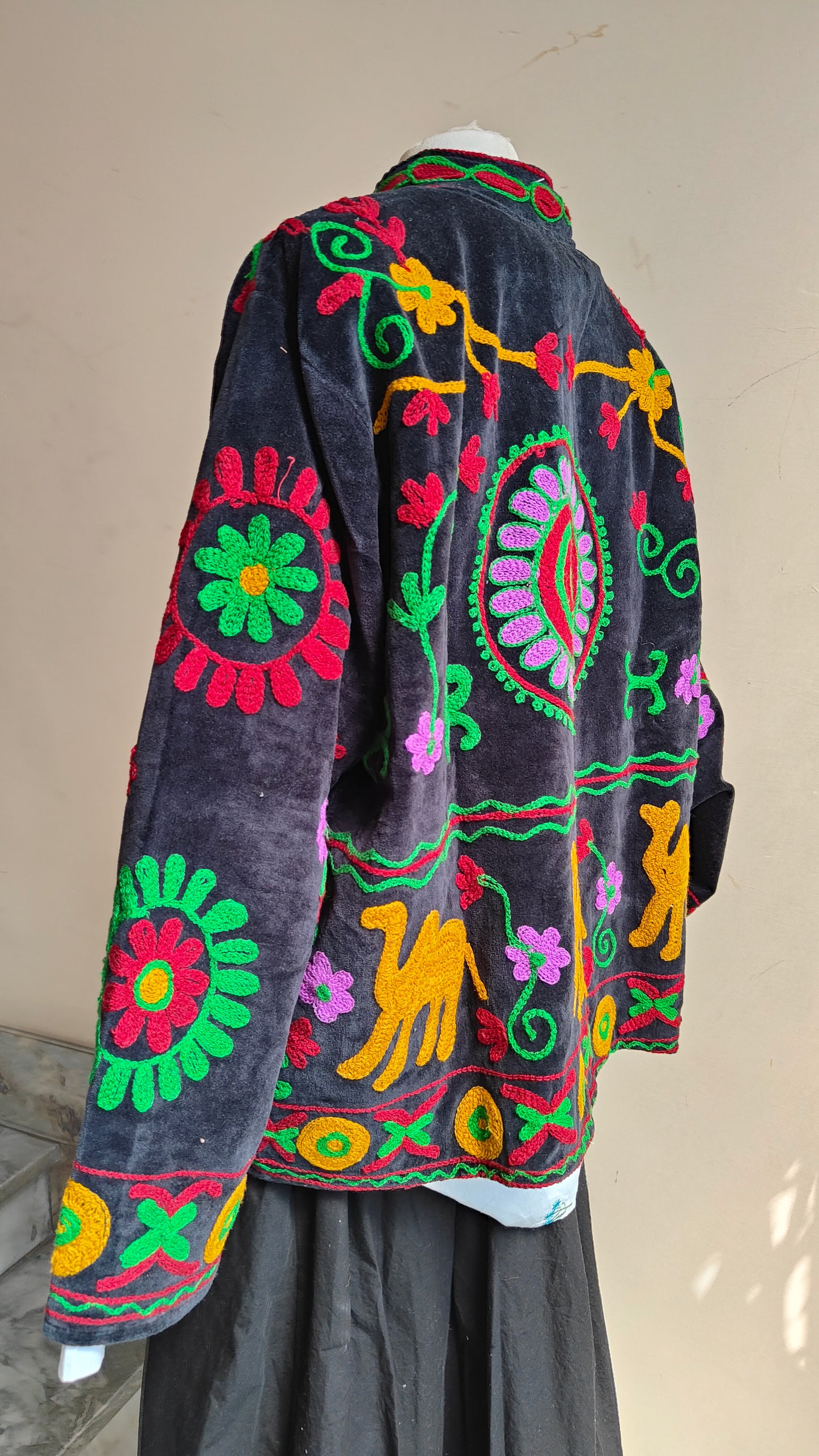 Giacca Boho con Tasche Laterali