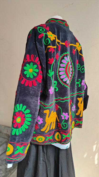 Giacca Boho con Tasche Laterali