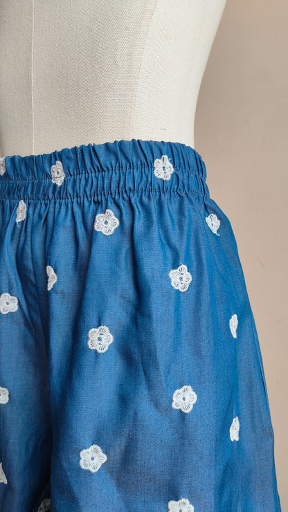 Shorts Margherite Blu