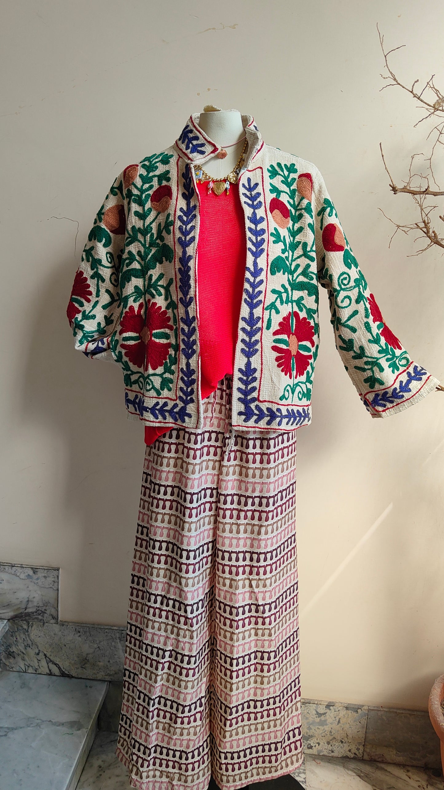 Giacca Boho tasche Canapa