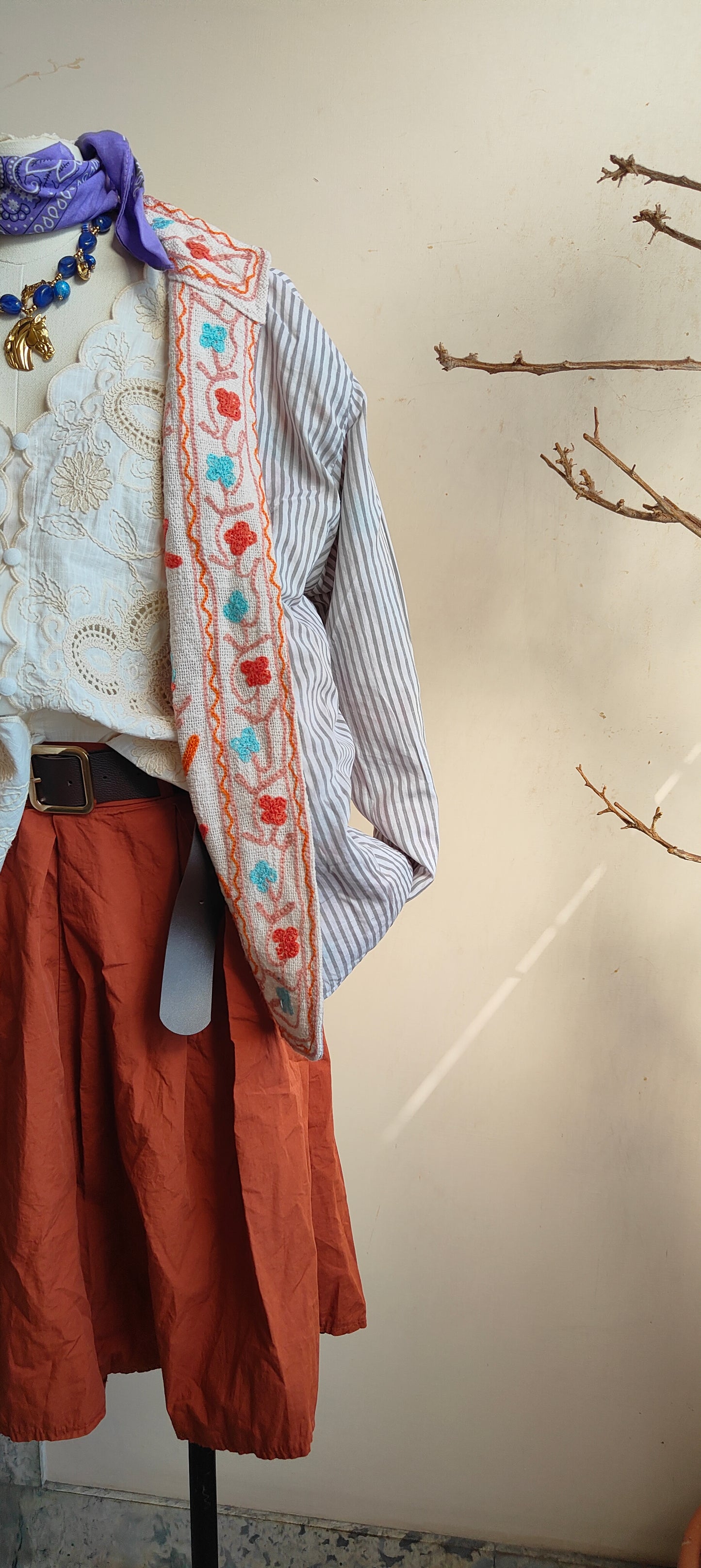 Giacca Boho tasche Canapa