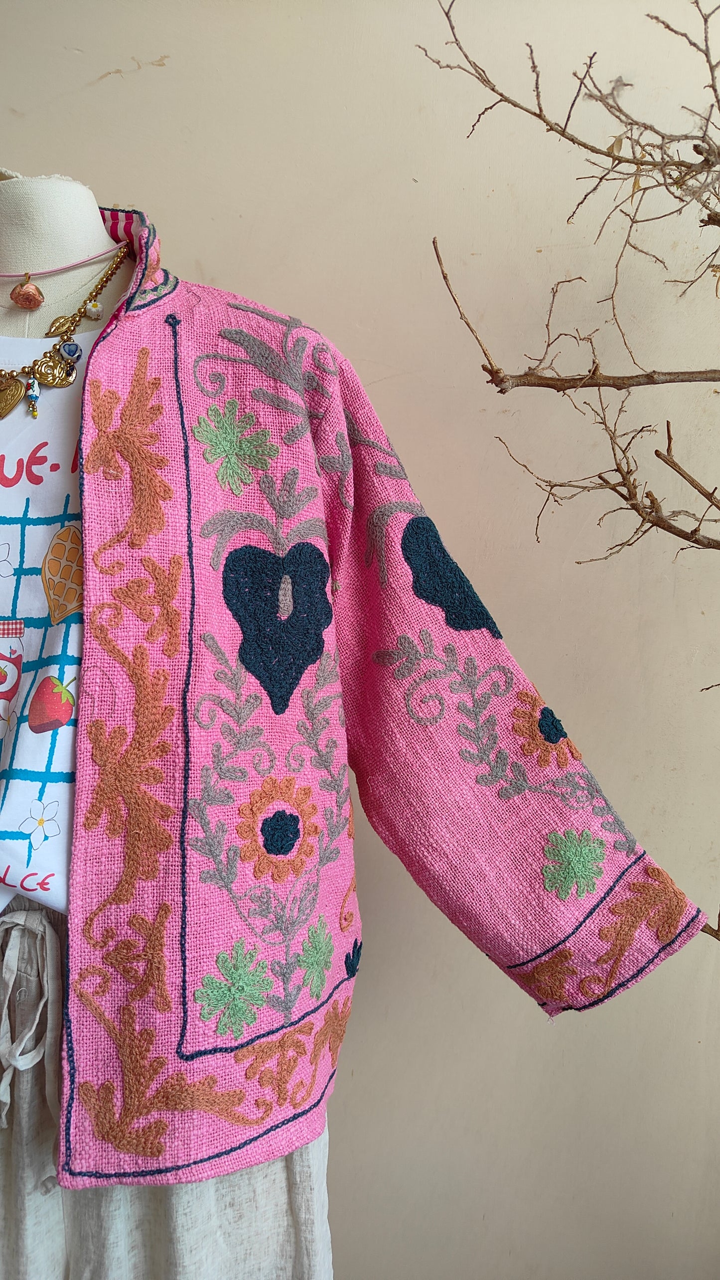 Giacca Boho tasche Canapa