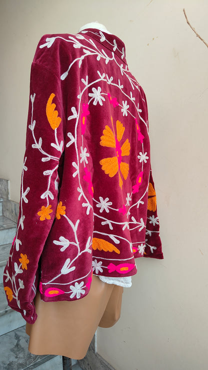Giacca Boho con Tasche Laterali