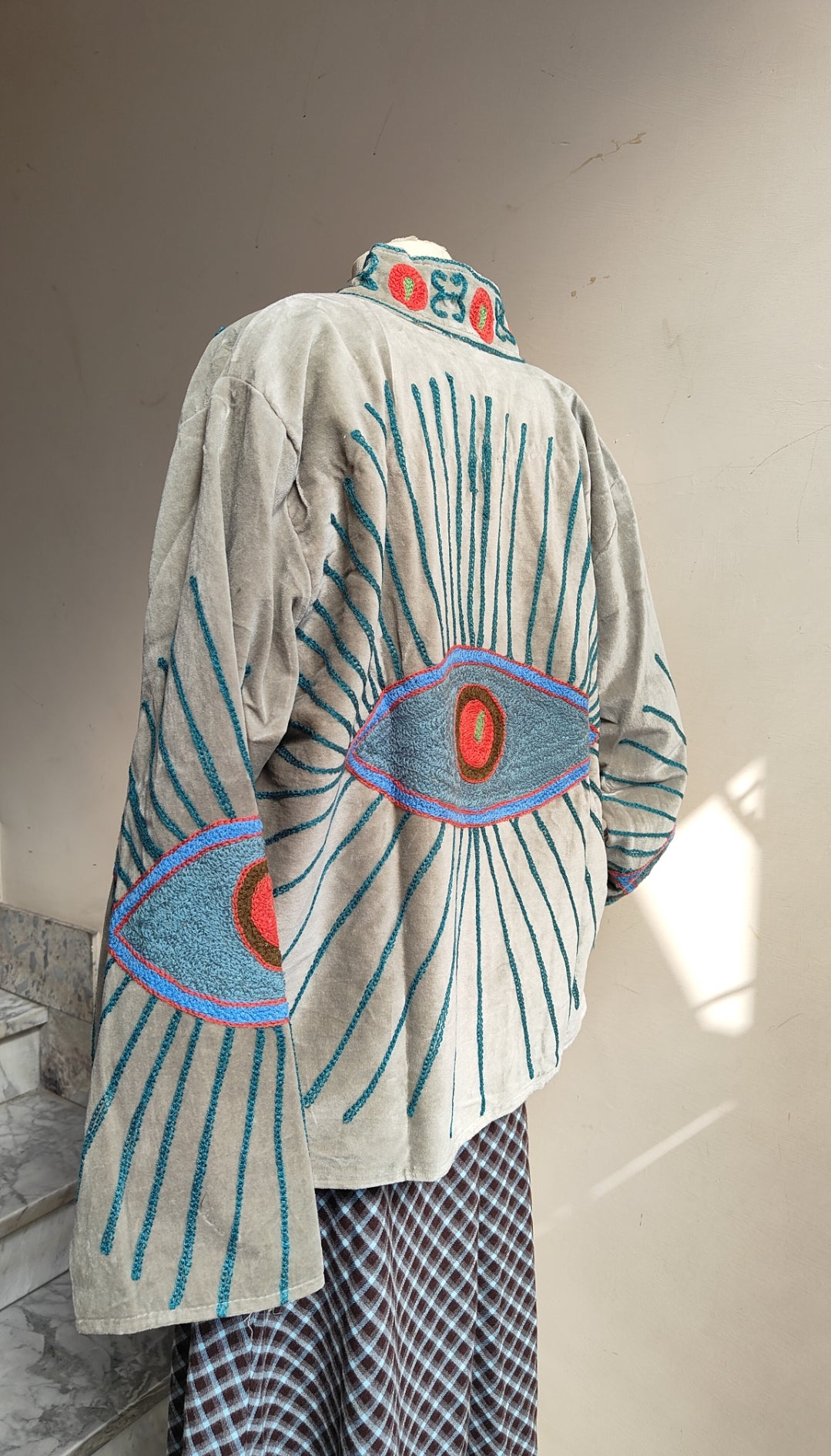 Giacca Boho con Tasche Laterali