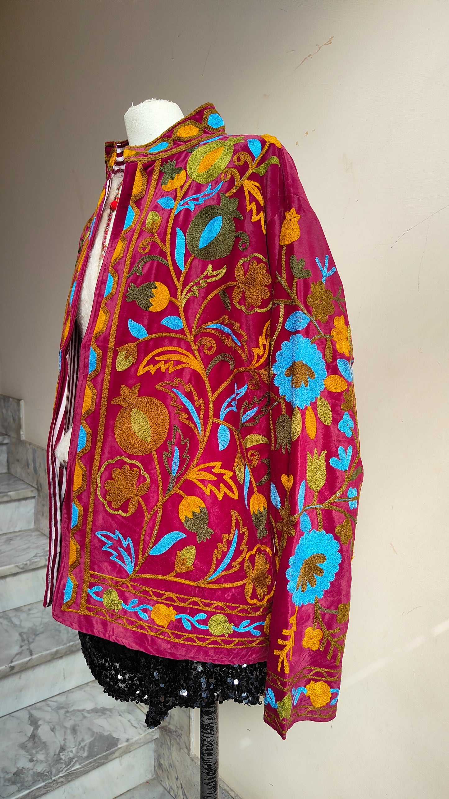 Giacca Boho con Tasche Laterali