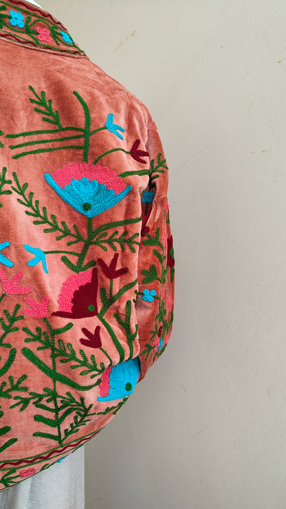 Giacca Boho con Tasche Laterali