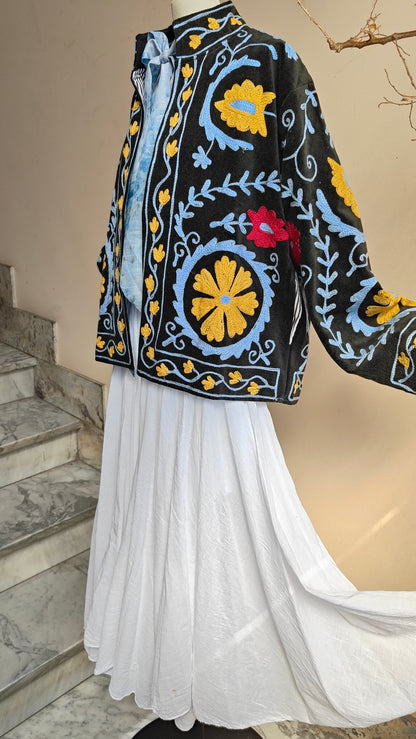 Giacca Boho con Tasche Laterali