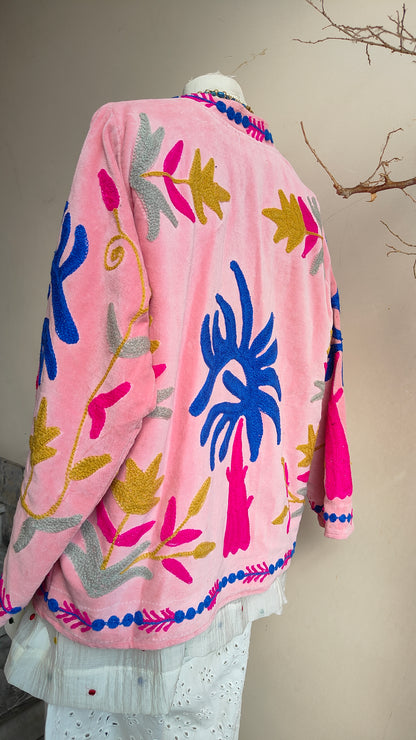 Giacca Boho con Tasche Laterali