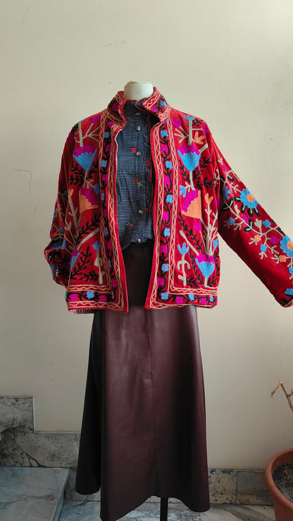 Giacca Boho con Tasche Laterali