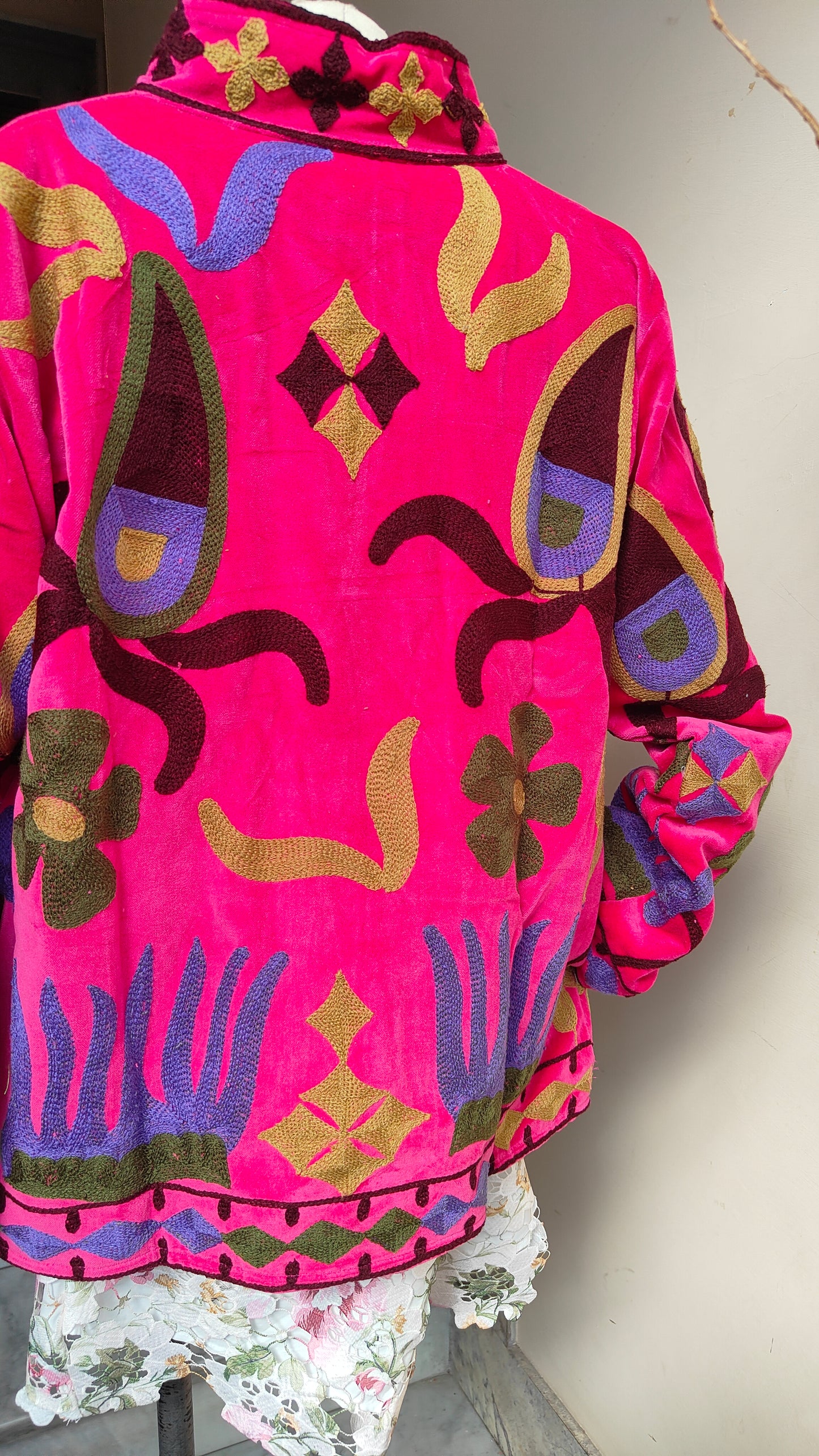 Giacca Boho con Tasche Laterali