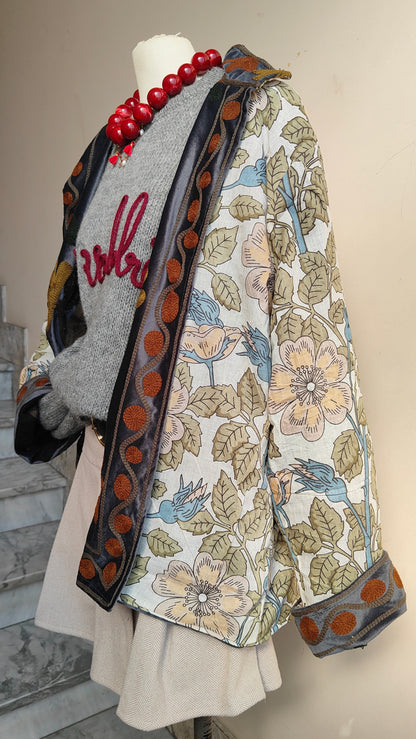 Giacca Boho con Tasche Laterali