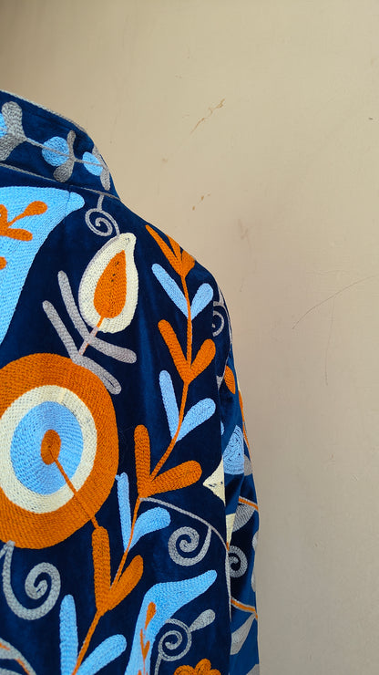 Giacca Boho con Tasche Laterali
