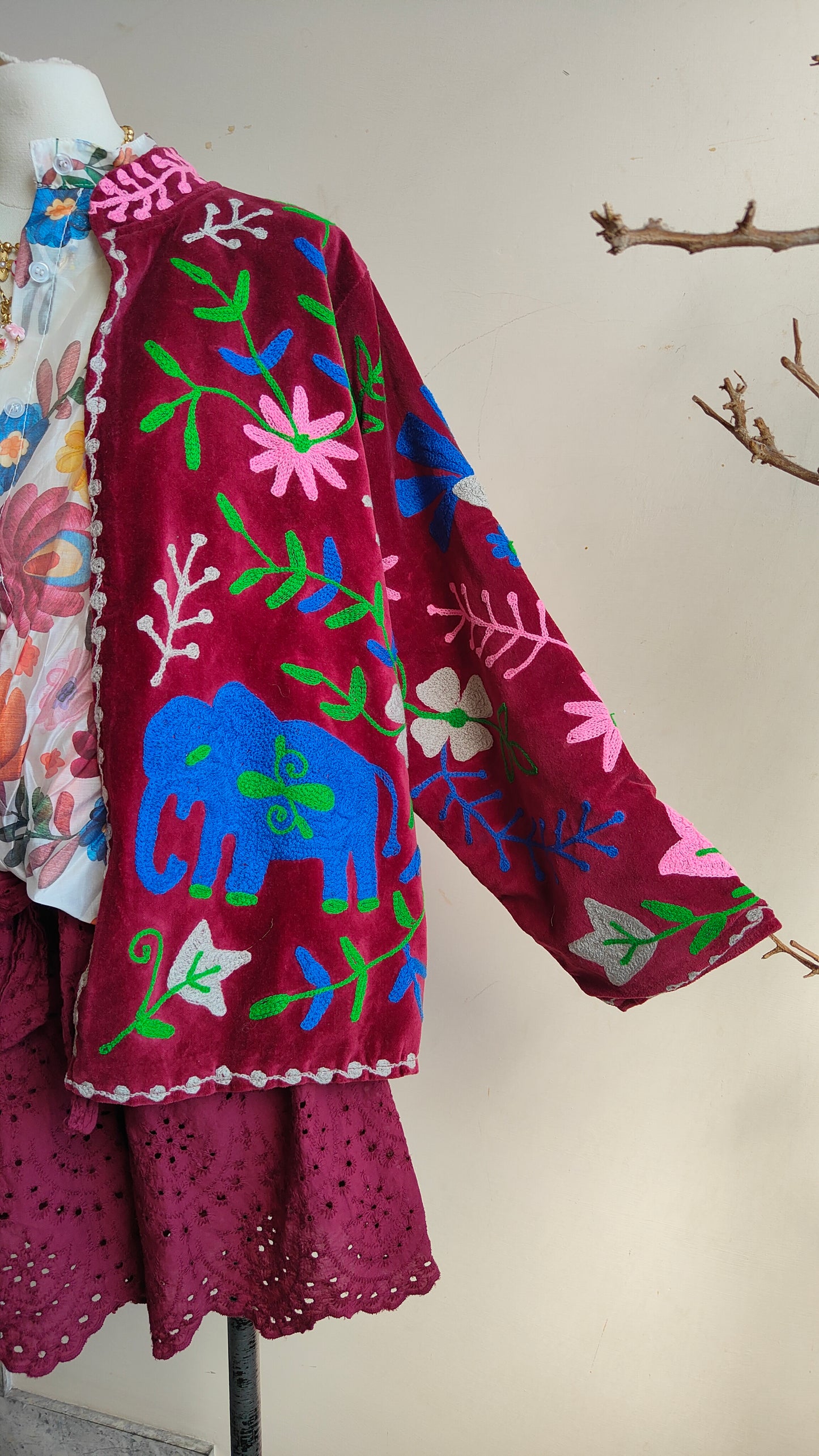 Giacca Boho con Tasche Laterali