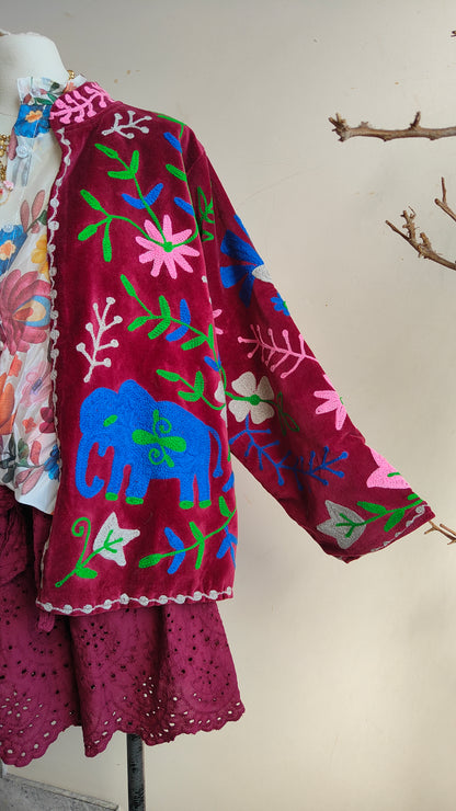 Giacca Boho con Tasche Laterali