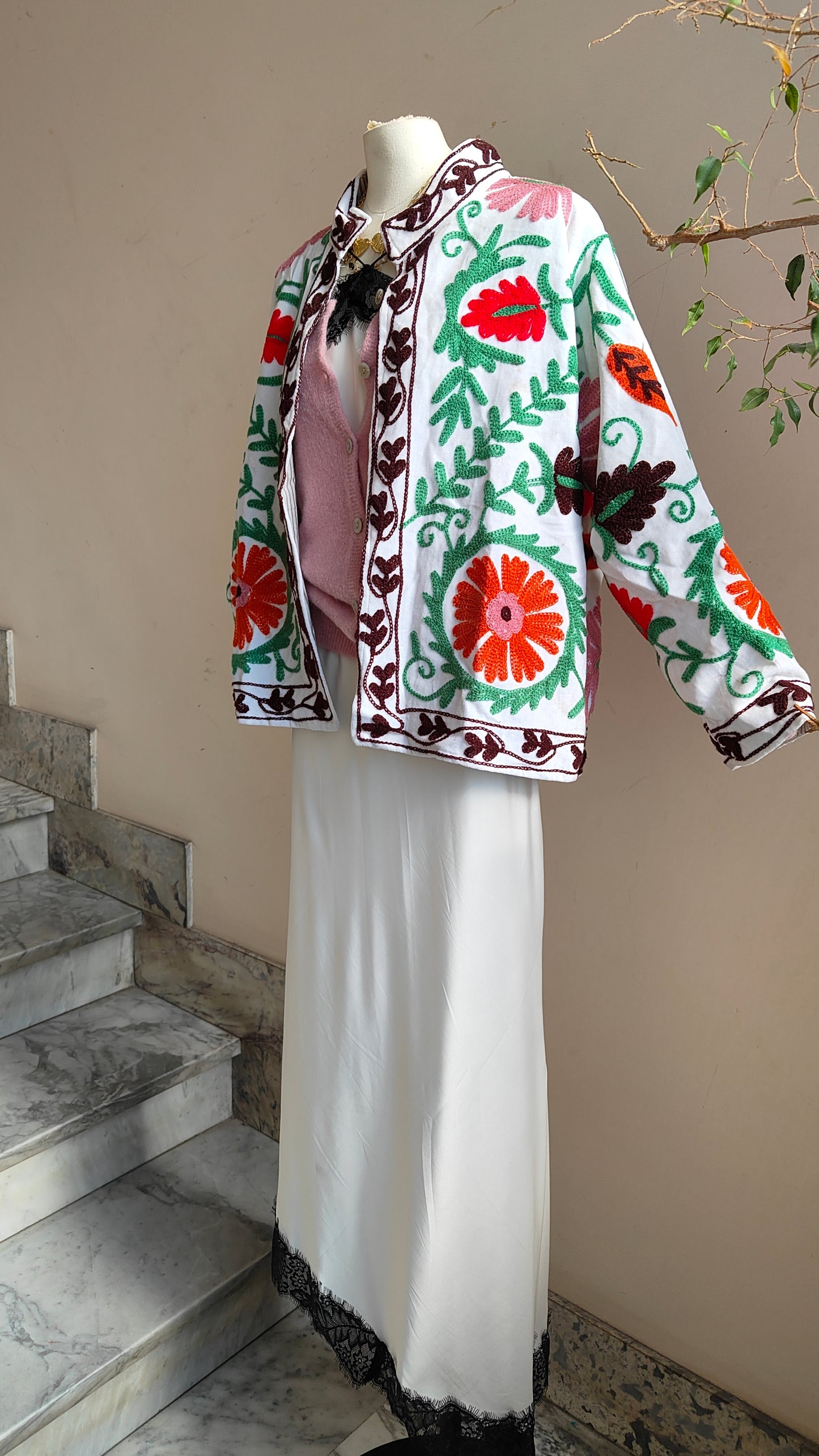 Giacca Boho con Tasche Laterali