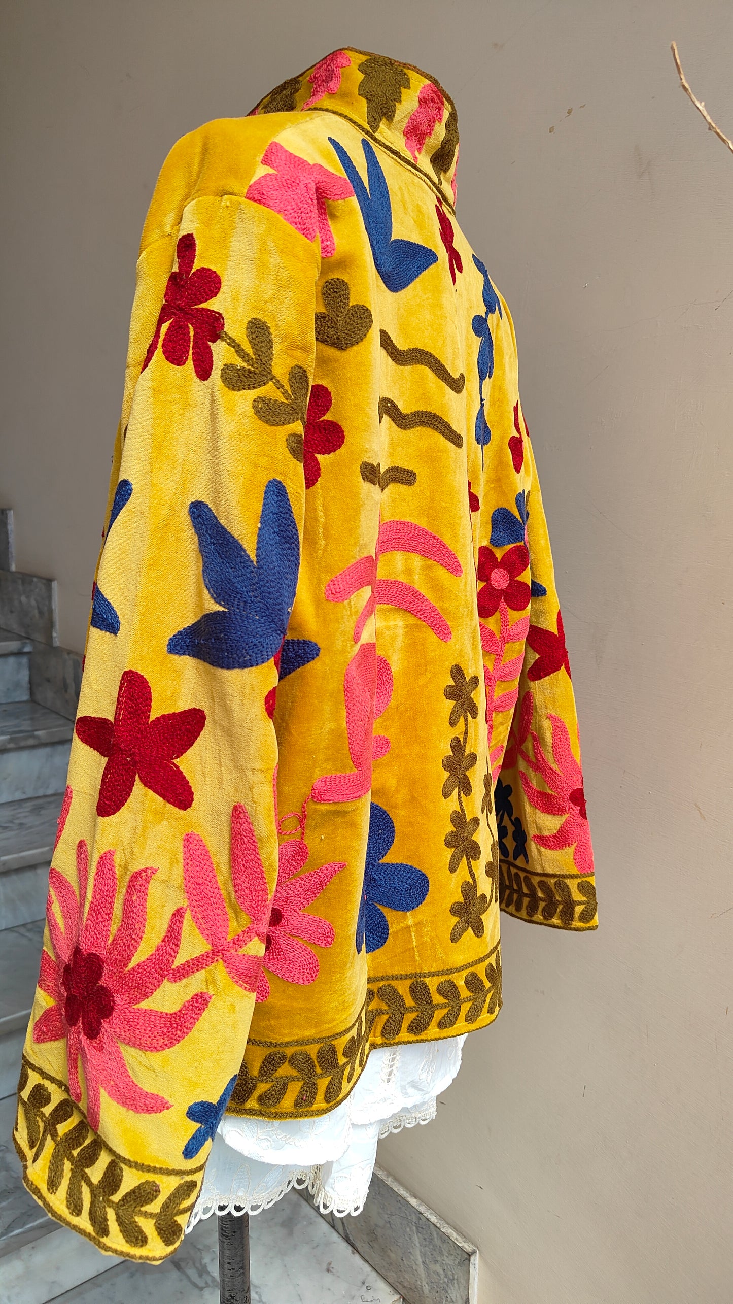 Giacca Boho con Tasche Laterali
