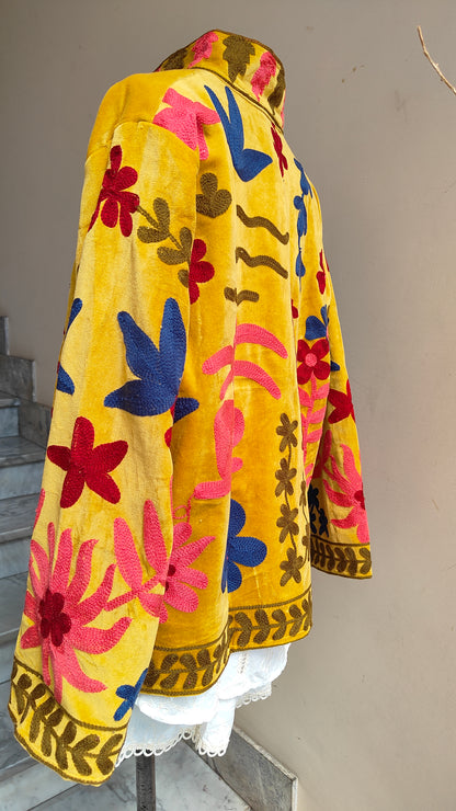 Giacca Boho con Tasche Laterali