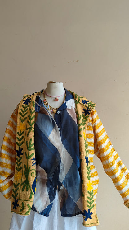 Giacca Boho tasche Canapa