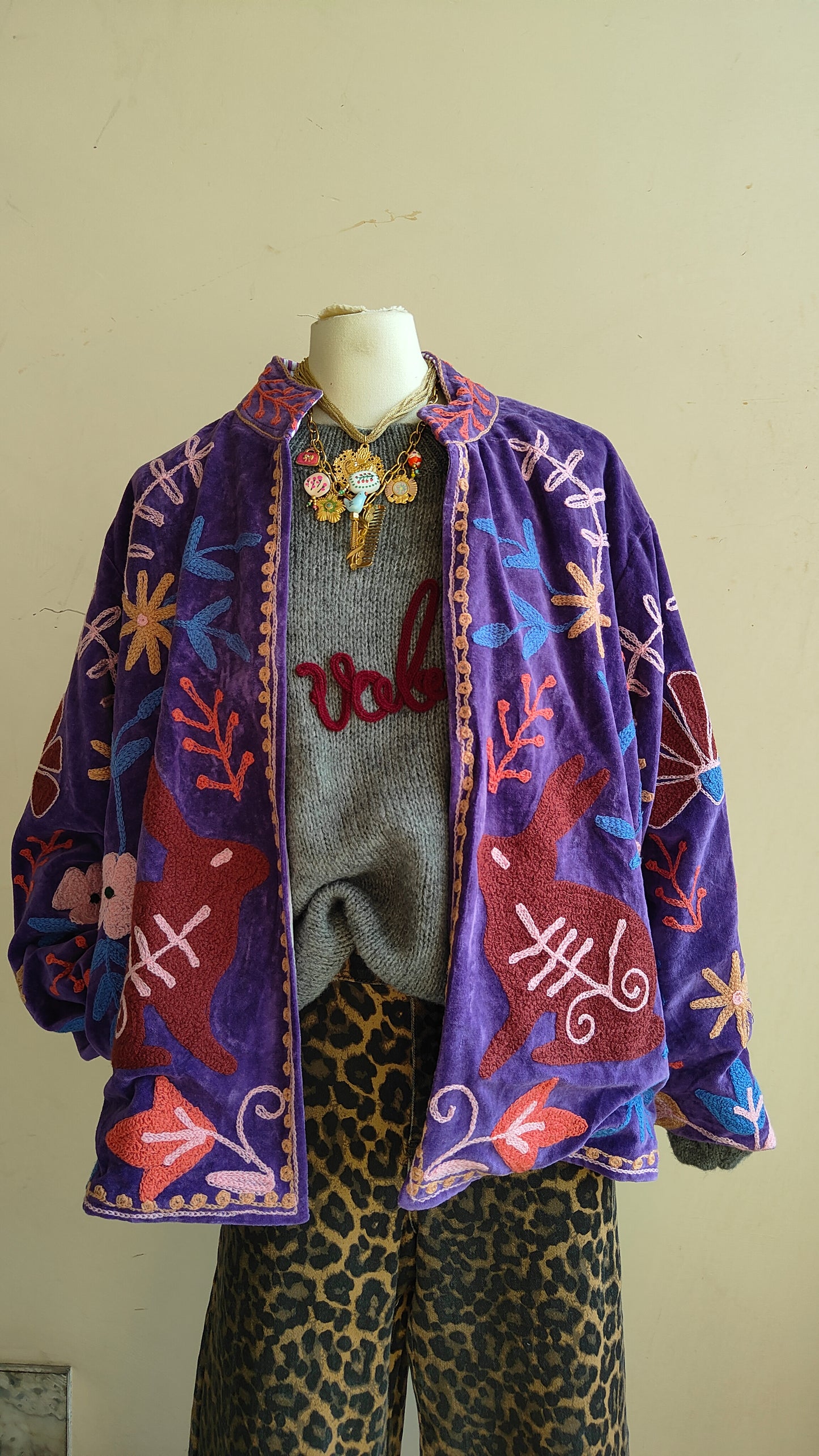 Giacca Boho con Tasche Laterali