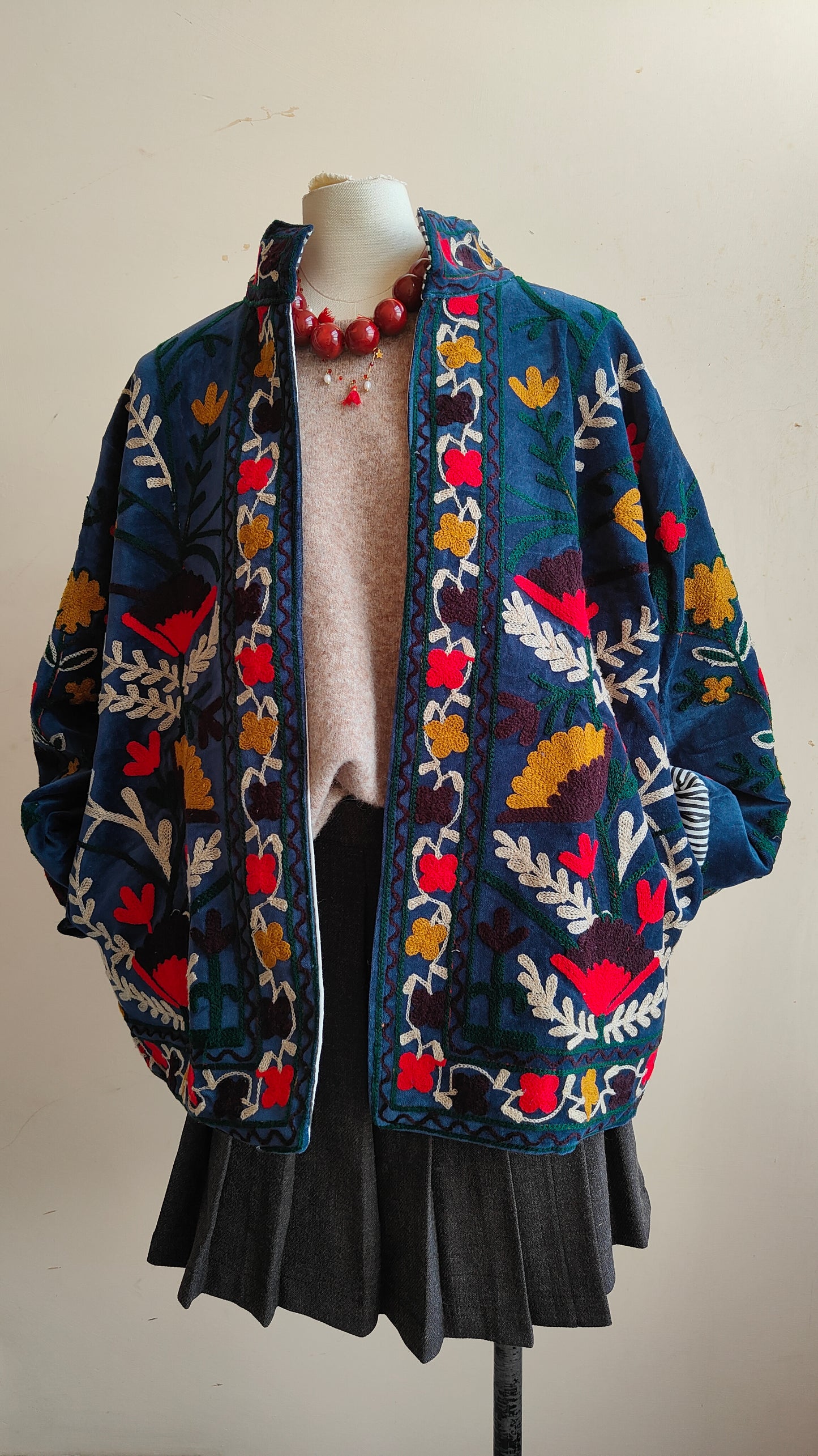 Giacca Boho con Tasche Laterali