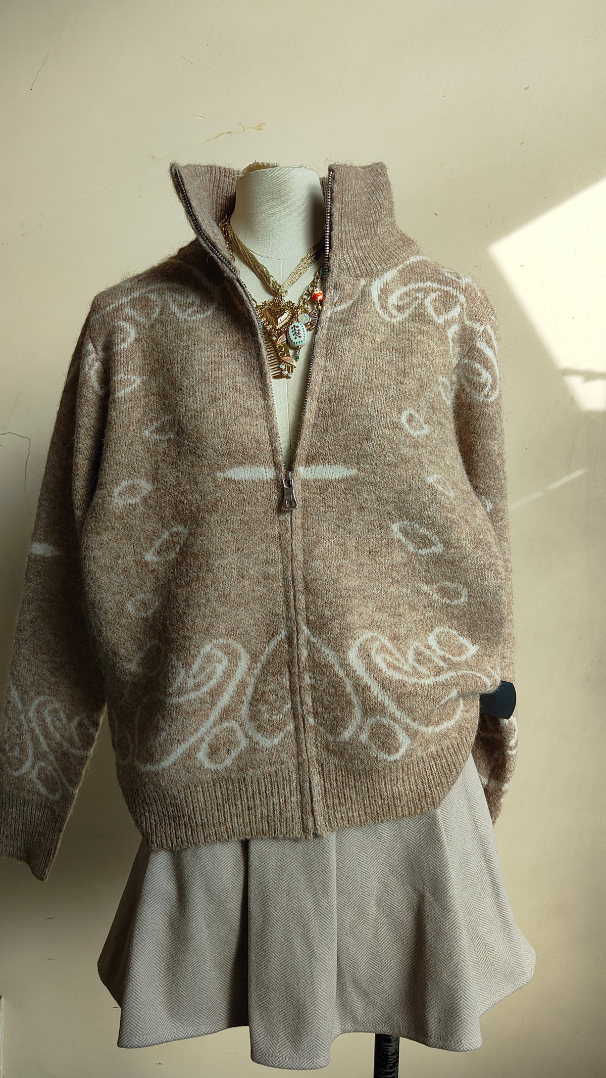 Cardigan Paisley Zip