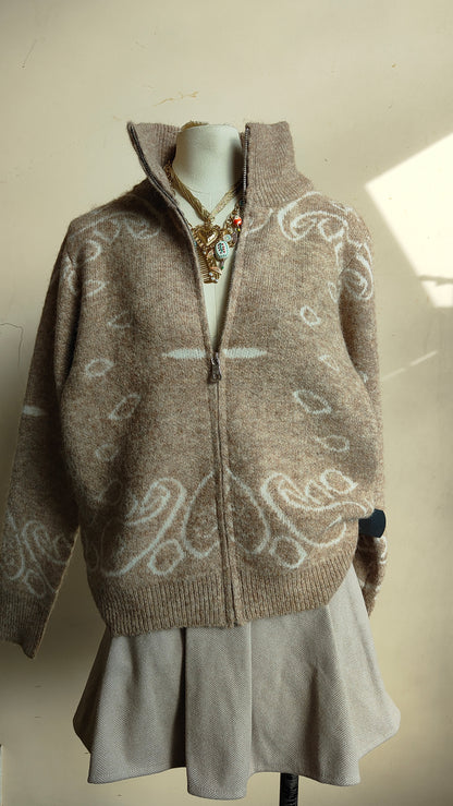 Cardigan Paisley Zip