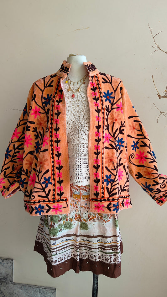 Giacca Boho con Tasche Laterali