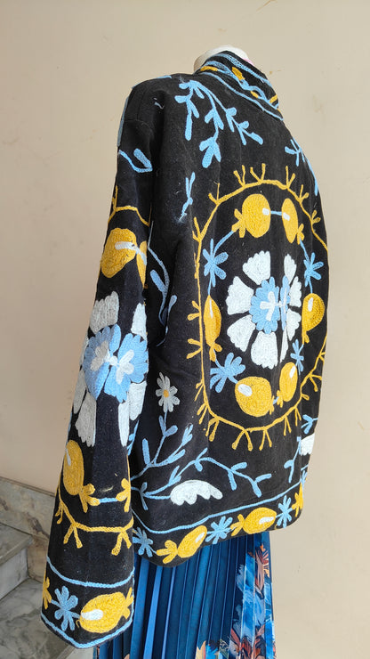 Giacca Boho con Tasche Laterali