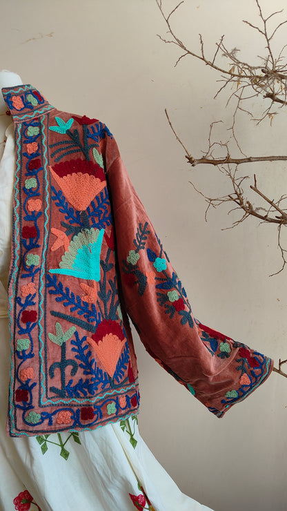 Giacca Boho con Tasche Laterali