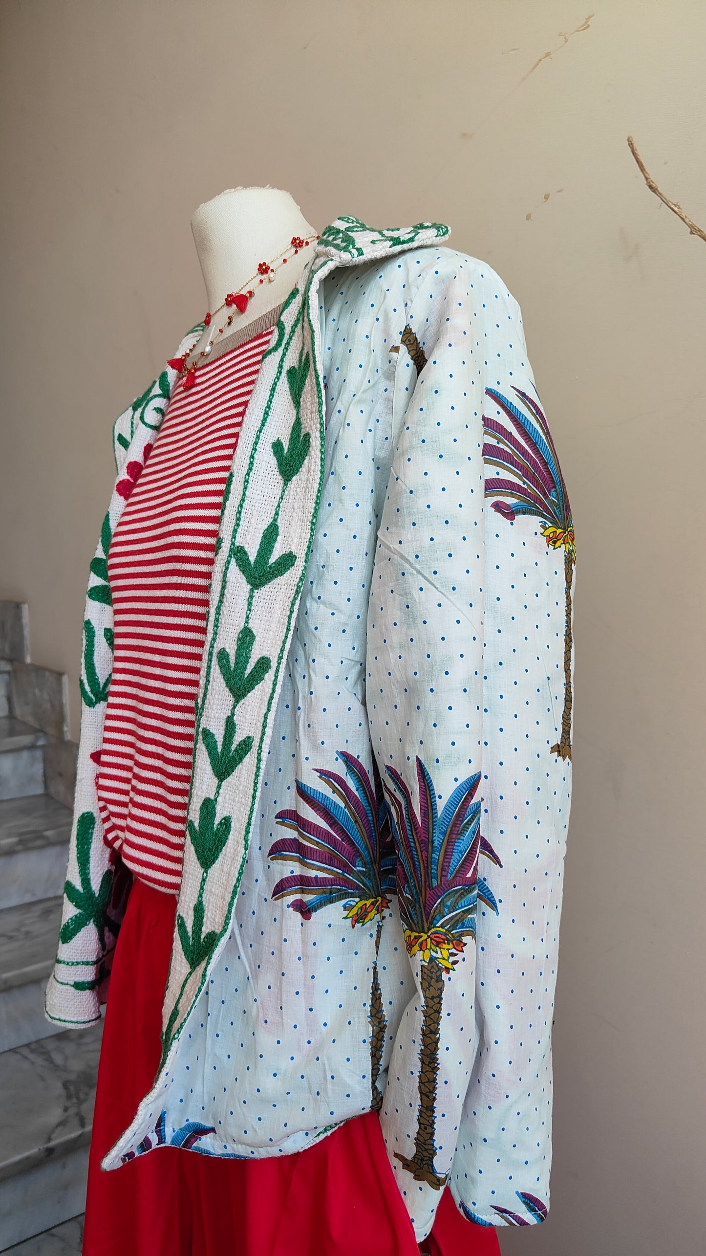 Giacca Boho tasche Canapa