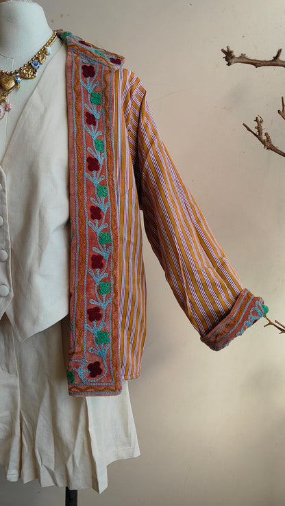 Giacca Boho con Tasche Laterali