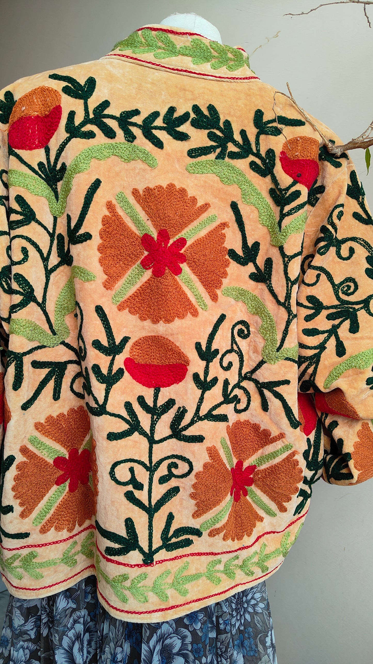 Giacca Boho con Tasche Laterali