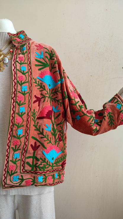 Giacca Boho con Tasche Laterali