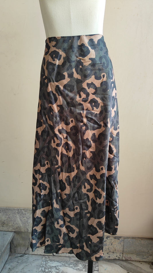 Gonna Animalier Satin