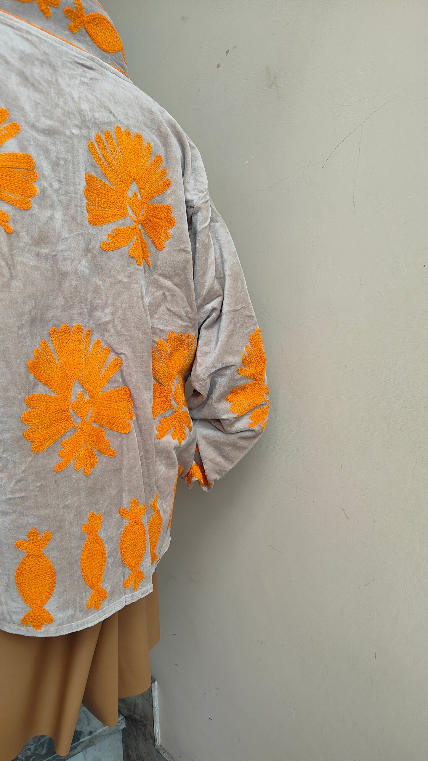 Giacca Boho con Tasche Laterali