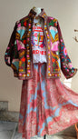 Giacca Boho con Tasche Laterali
