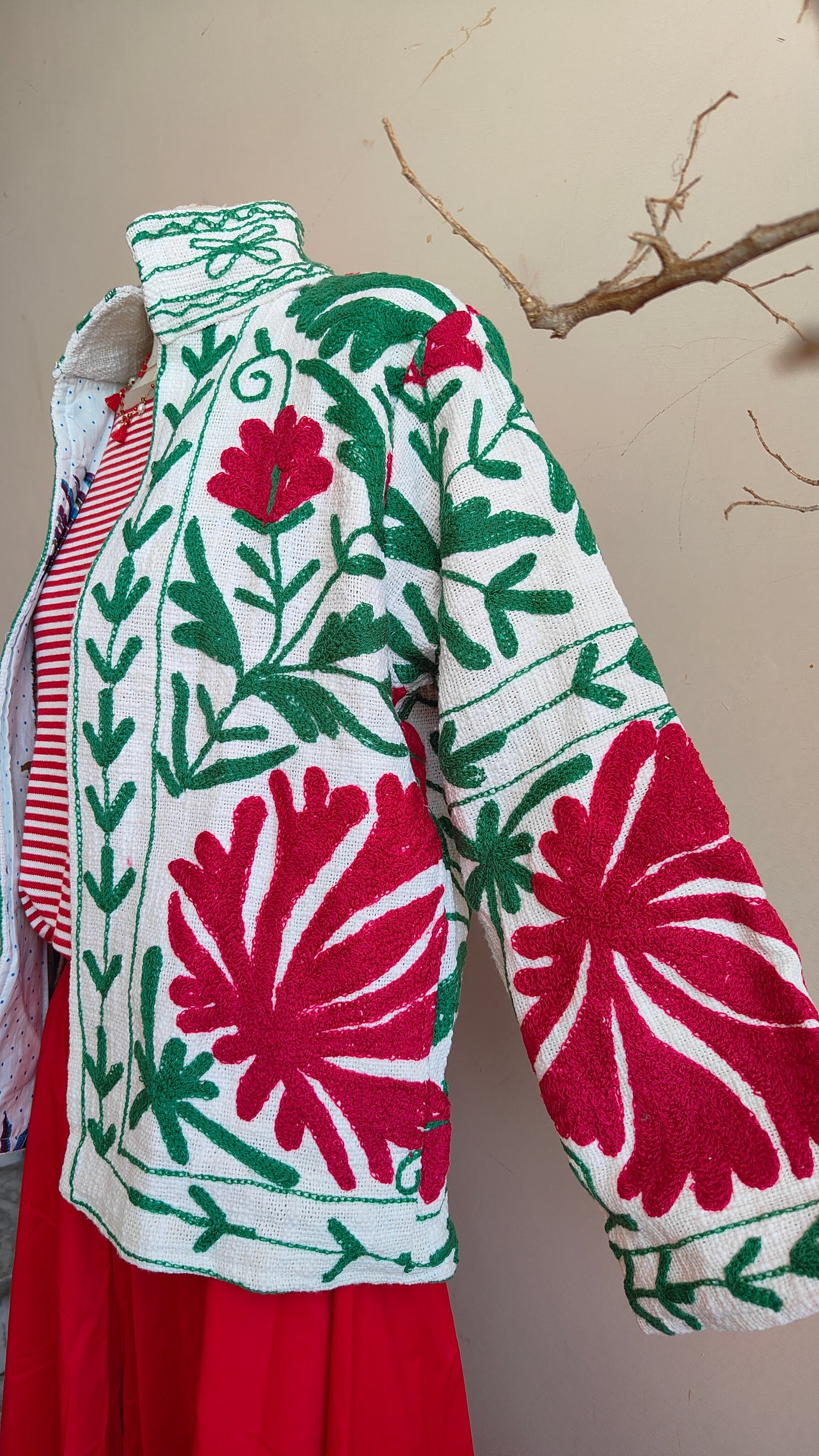 Giacca Boho tasche Canapa