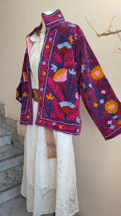 Giacca Boho con Tasche Laterali