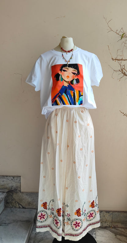 Pantaloni Ricamo