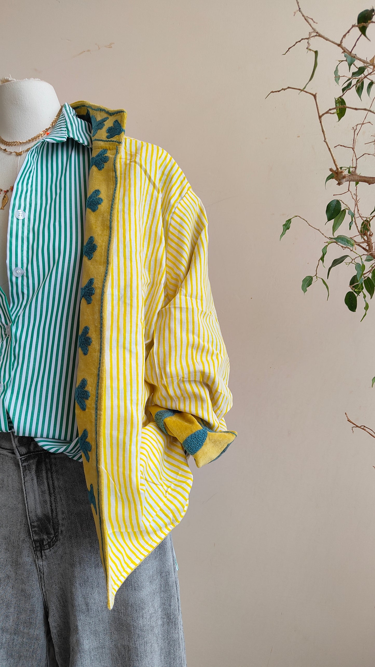 Giacca Boho con Tasche Laterali