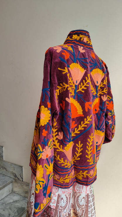 Giacca Boho con Tasche Laterali