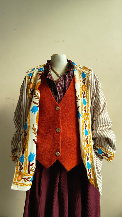 Giacca Boho con Tasche Laterali