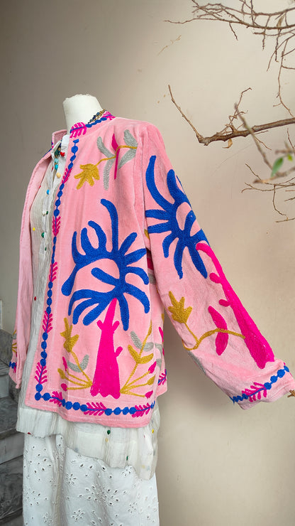 Giacca Boho con Tasche Laterali
