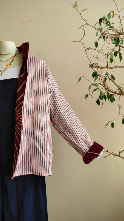 Giacca Boho con Tasche Laterali