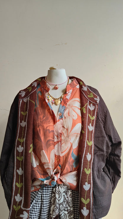 Giacca Boho tasche Canapa