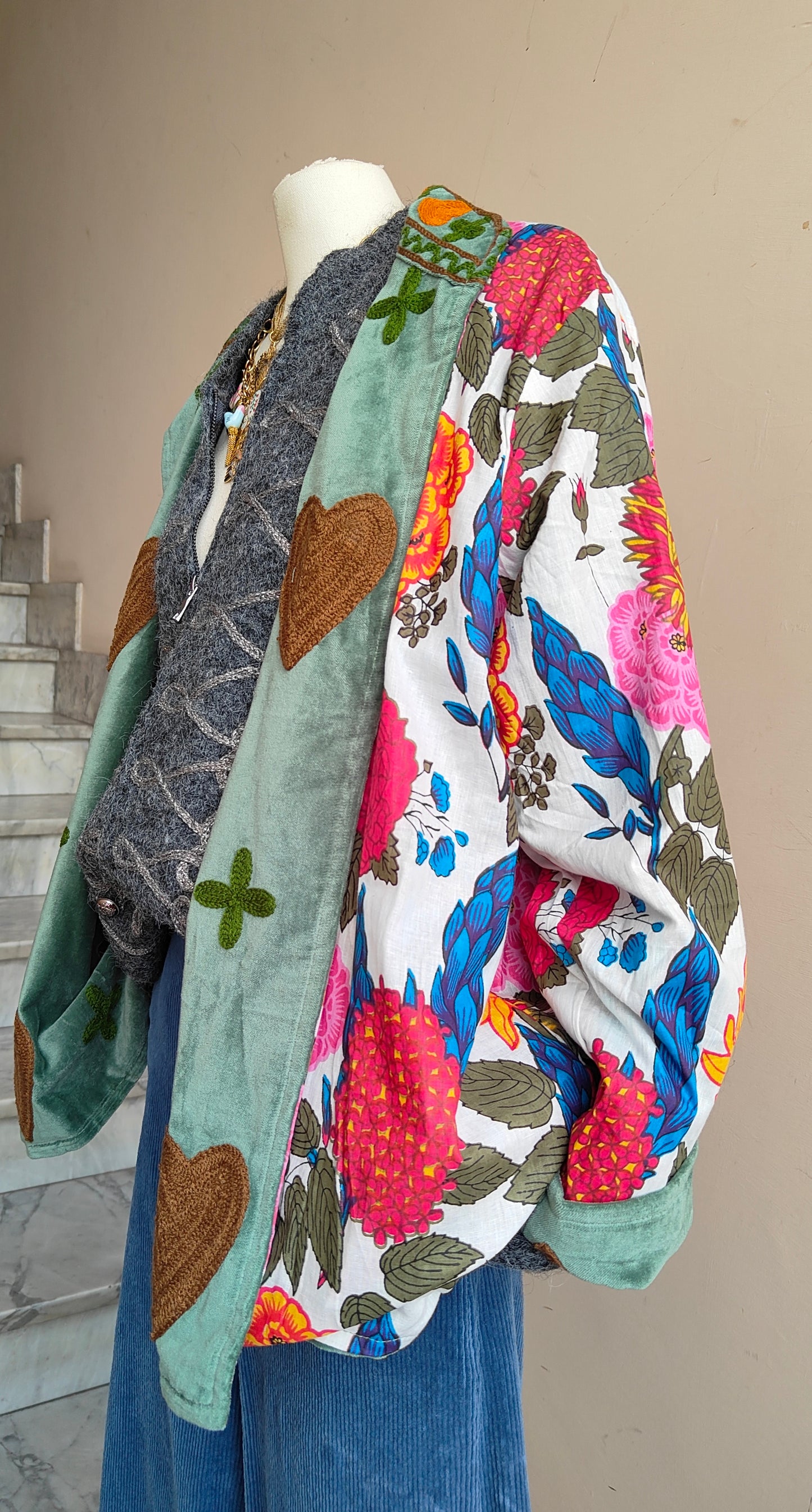 Giacca Boho con Tasche Laterali