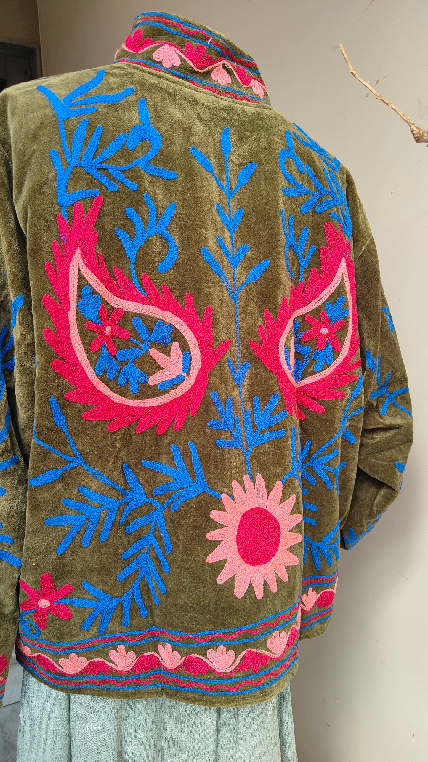 Giacca Boho con Tasche Laterali